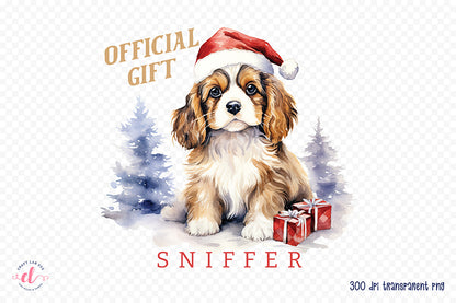 Official Gift Sniffer, Funny Christmas Dog Saying