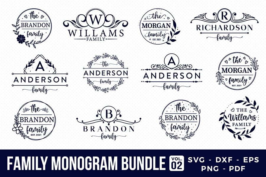 Family Monogram SVG Bundle Vol.2