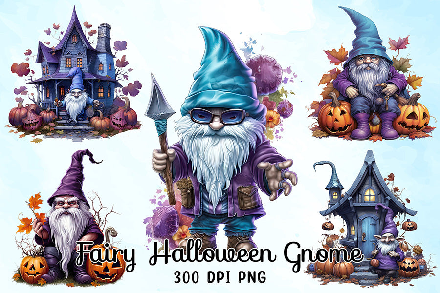 Fairy Halloween Gnome Sublimation Bundle