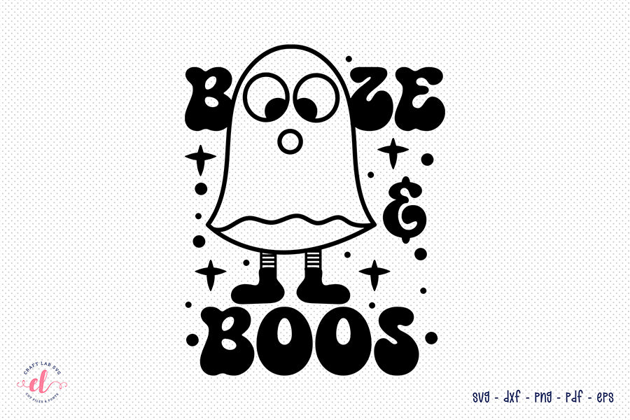 Retro Halloween SVG, Booze & Boos SVG