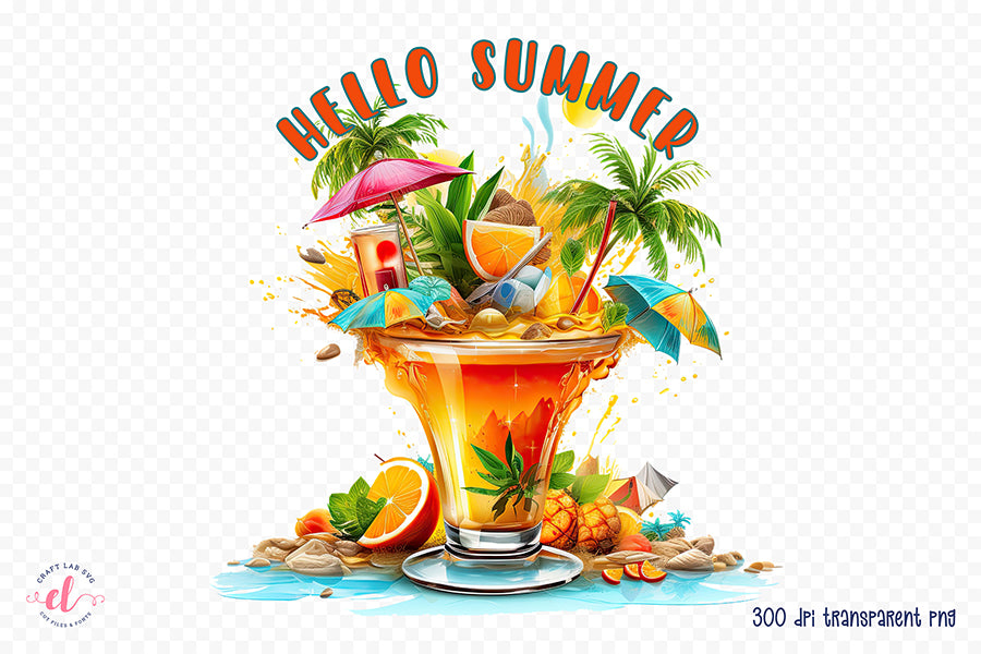 Summer Sublimation Design, Hello Summer