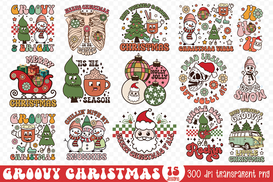 Groovy Christmas Sublimation Bundle