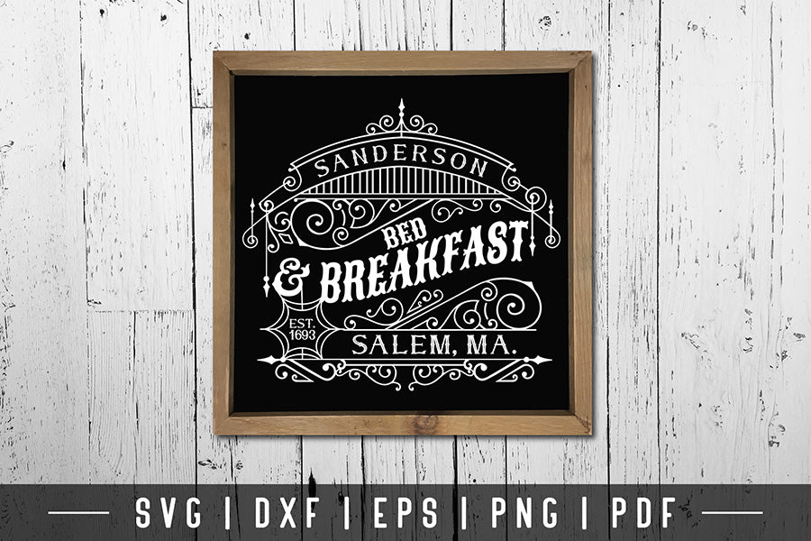 Sanderson Bed & Breakfast | Vintage Halloween SVG