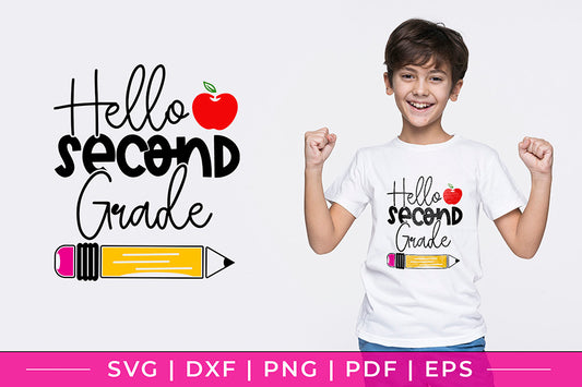 Back to School SVG - Hello Second Grade