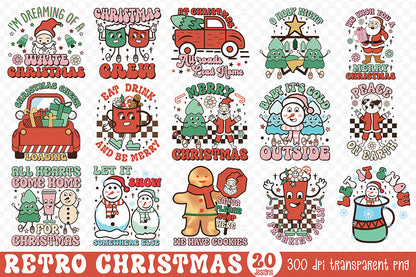 Retro Christmas Sublimation Bundle Vol.3