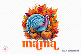 Thanksgiving Sublimation Design, Thankful Mama