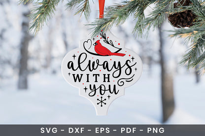 Always with You, Christmas Arabesque Ornament SVG