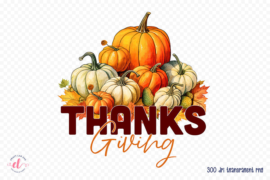 Thanks Giving PNG Sublimation Design