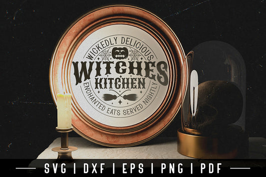 Witches Kitchen SVG - Vintage Halloween Sign SVG