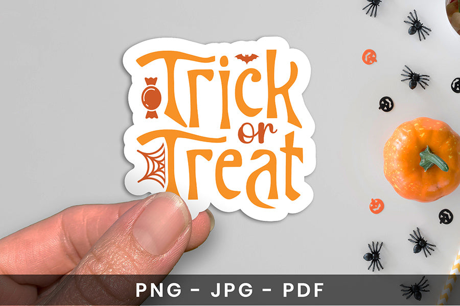 Trick or Treat | Halloween Printable Sticker