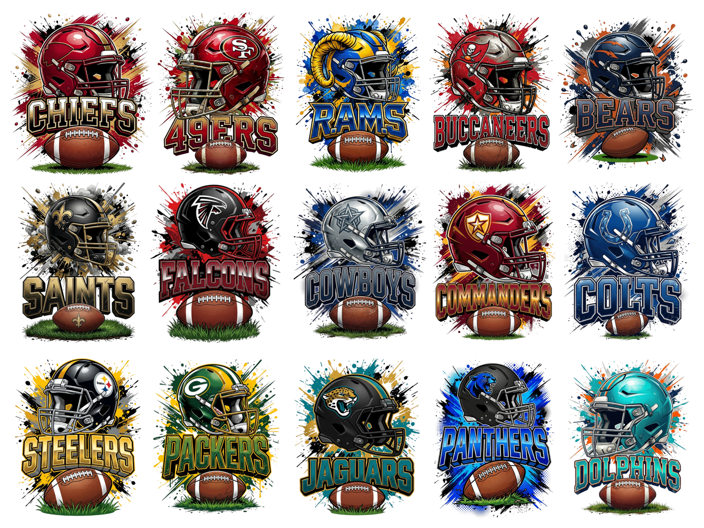 Football Mascot Team PNG Bundle