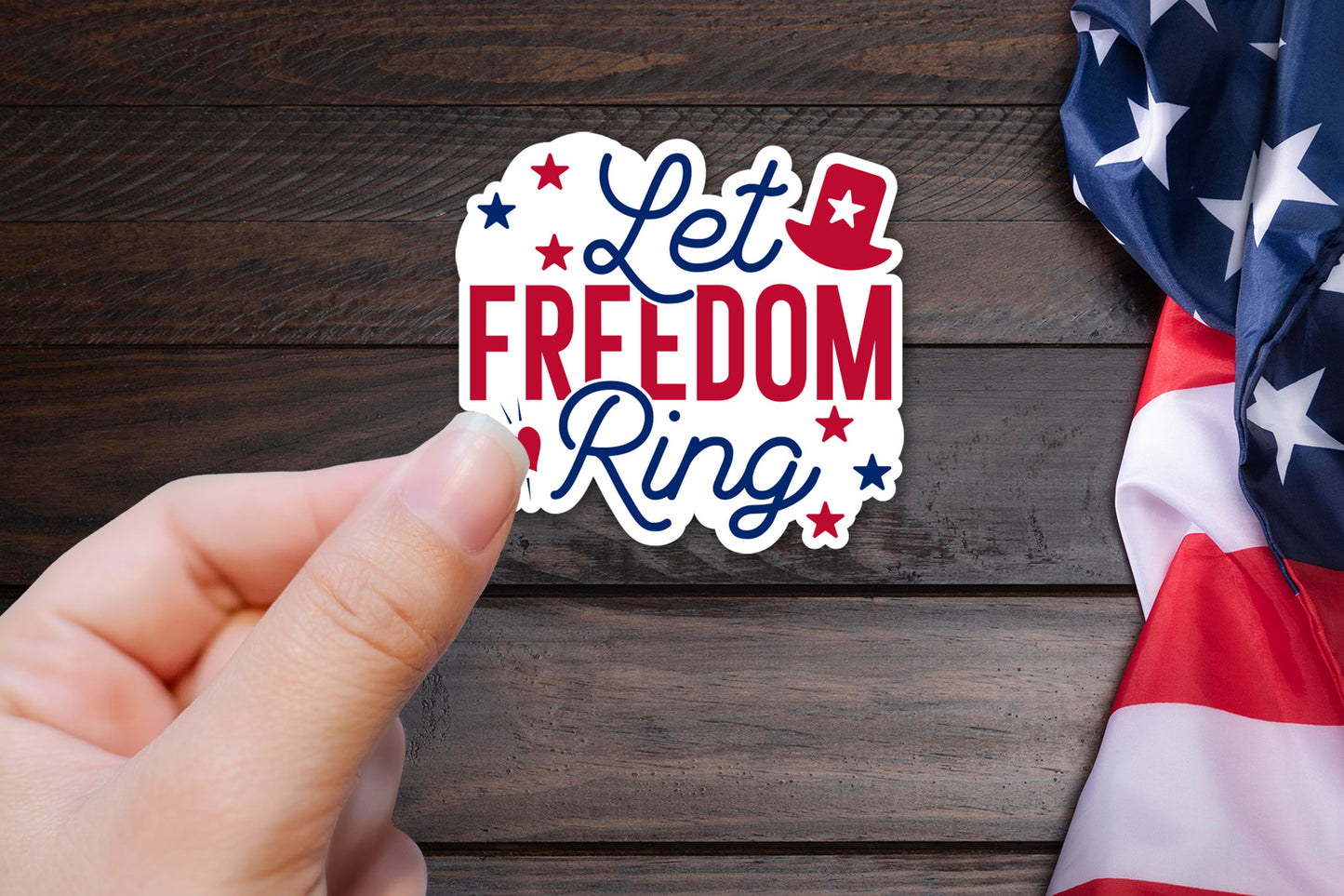 4th of July Sticker - Let Freedom Ring