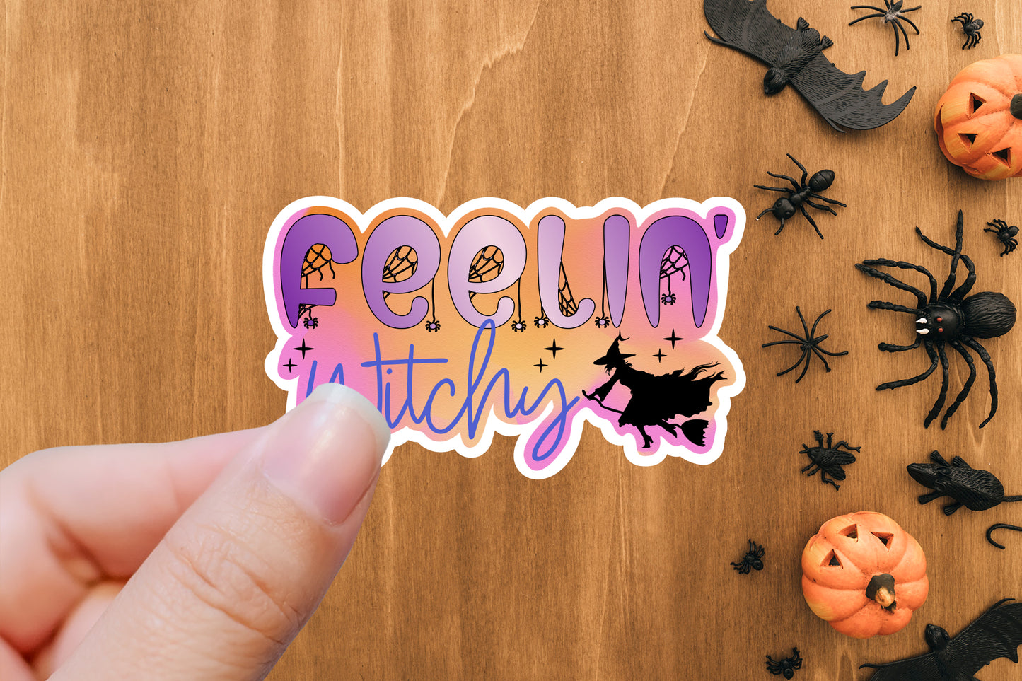 Feelin Witchy PNG | Printable Halloween Sticker