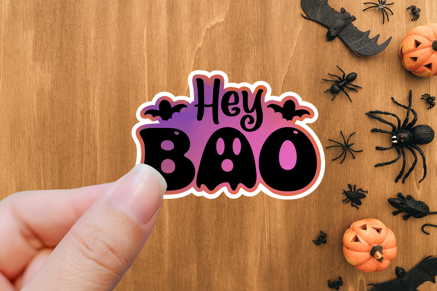 Hey Boo | Printable Halloween Sticker – Craft Lab SVG