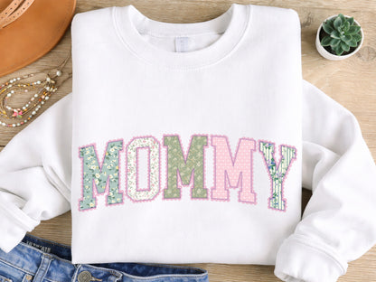 Patchwork Dainty Lace Mommy PNG Design