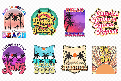 Retro Summer PNG Sublimation Bundle