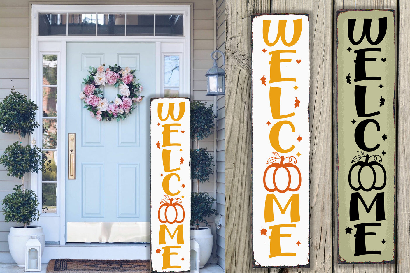 Fall Porch Sign SVG - Welcome SVG