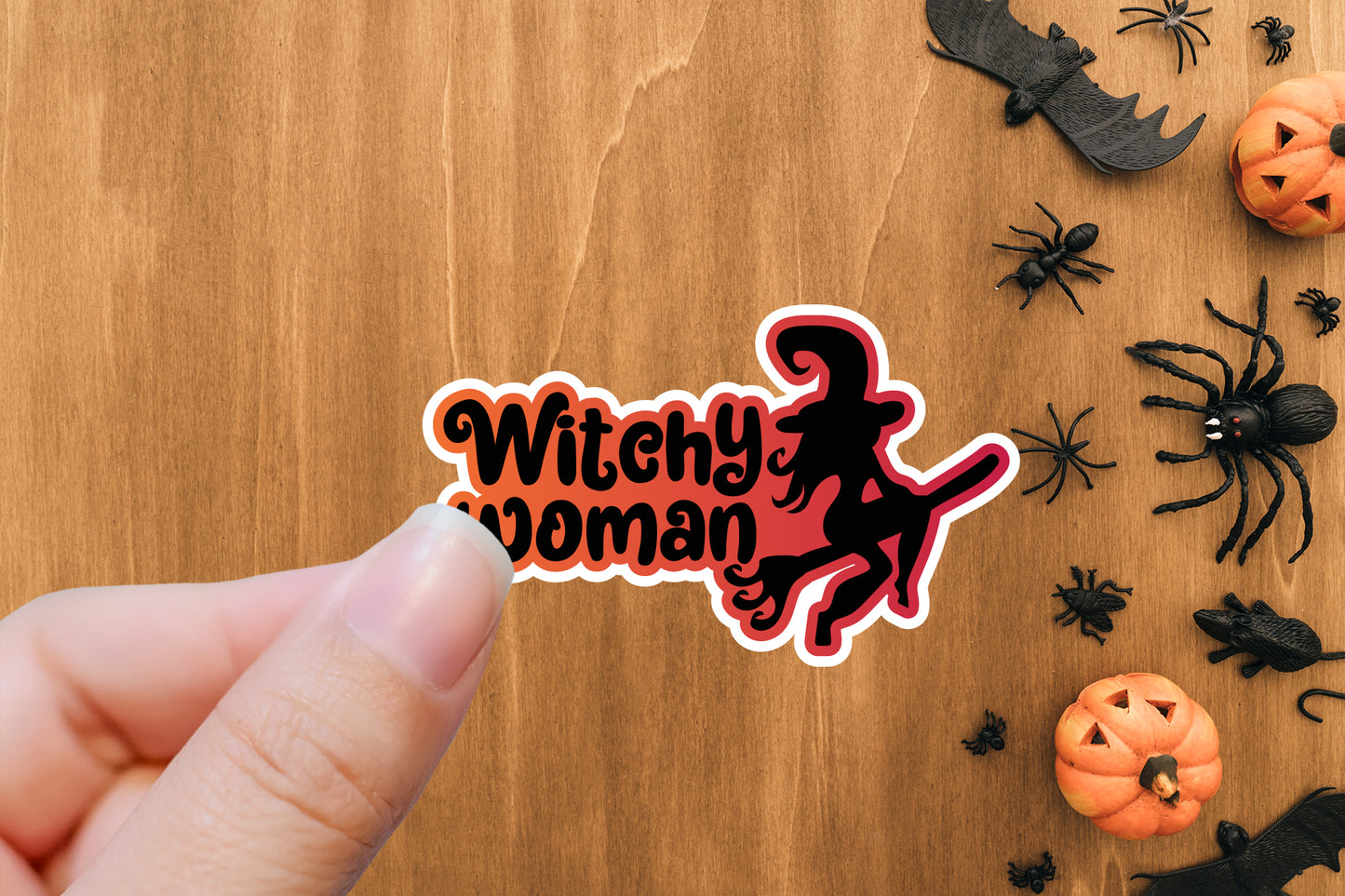 Witchy Woman, Printable Halloween Sticker