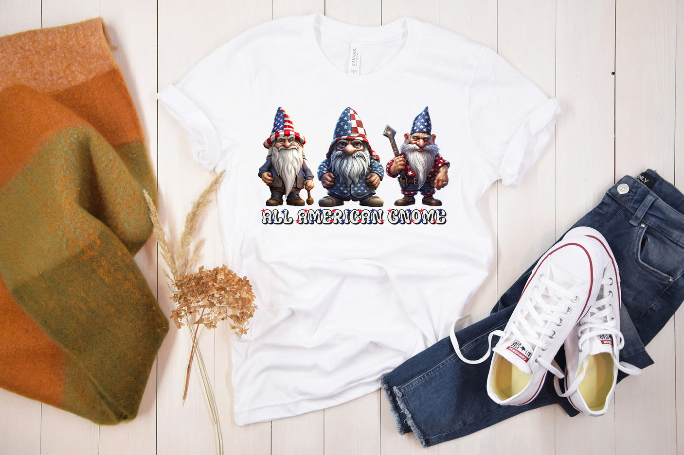 4th of July PNG Sublimation | All American Gnome