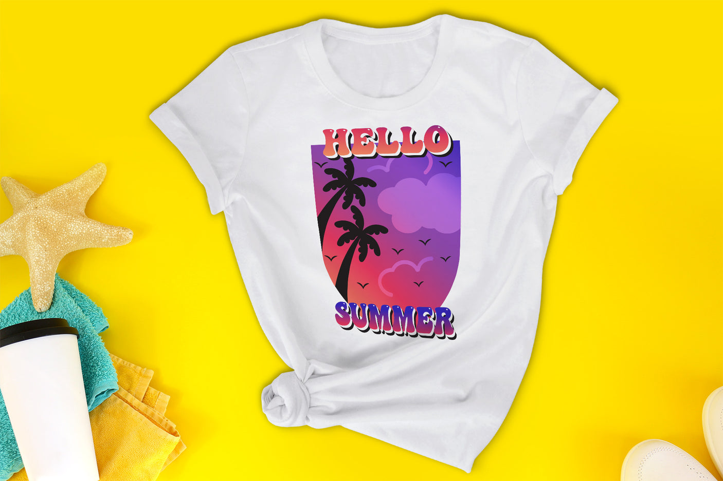Retro Summer Sublimation | Hello Summer PNG