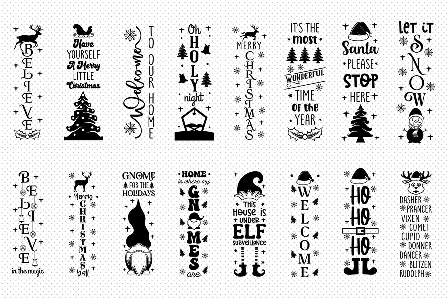 Christmas Porch Sign SVG Bundle Vol.2