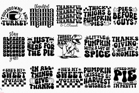 Retro Thanksgiving SVG Bundle