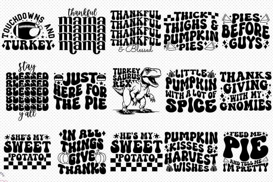 Retro Thanksgiving SVG Bundle