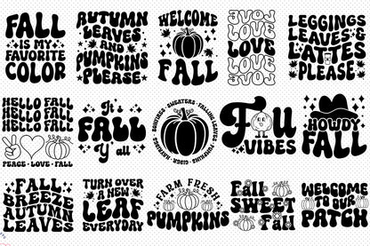 Retro Fall SVG Bundle