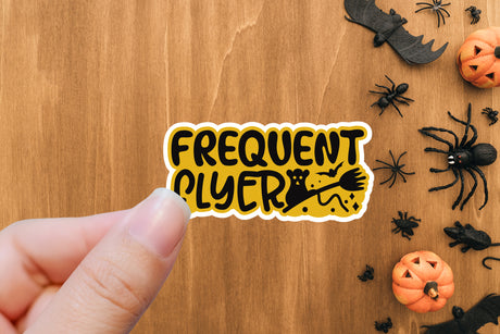 Printable Halloween Sticker, Frequent Flyer PNG