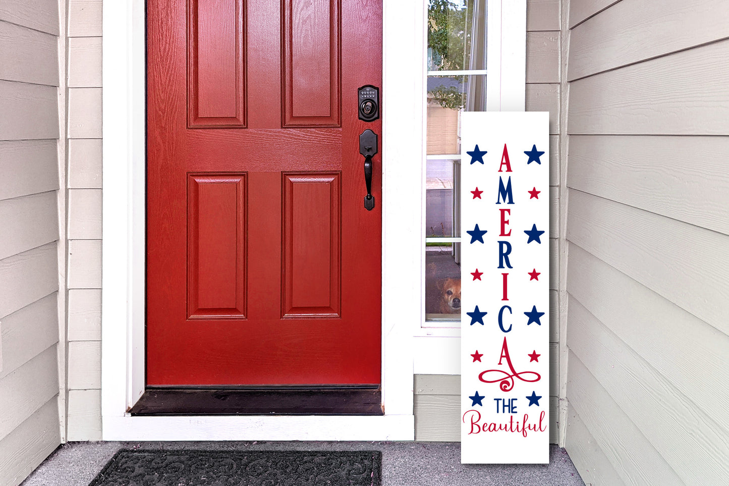 4th of July Porch Sign SVG | America the Beautiful SVG