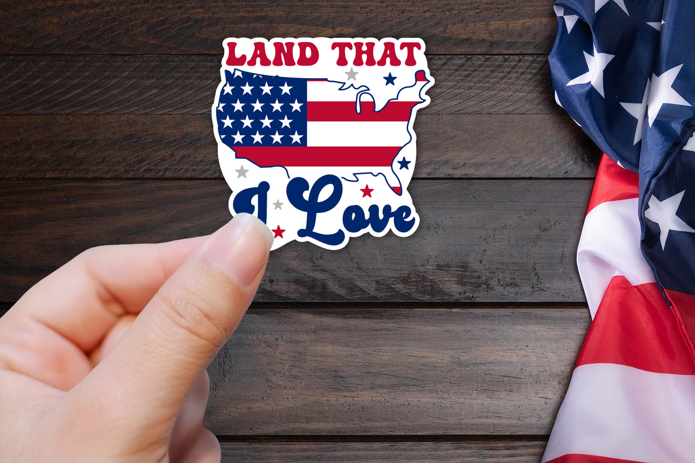 4th of July Sticker - Land That I Love