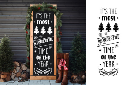 Christmas Porch Sign SVG Design