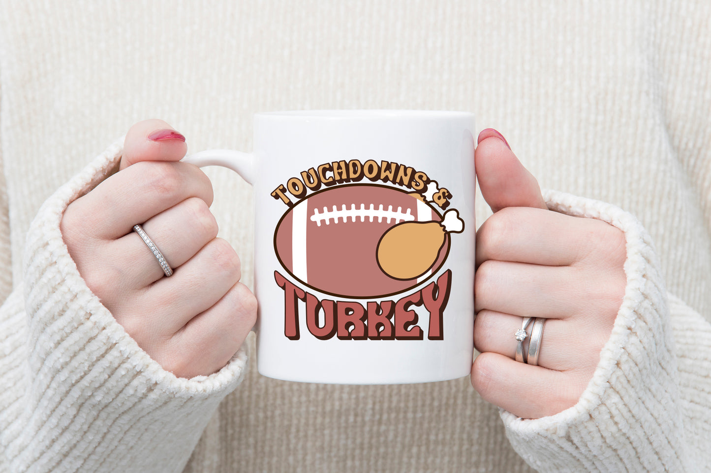 Retro Thanksgiving PNG - Touchdowns & Turkey