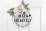 Halloween Round Sign SVG - Dead & Breakfast SVG