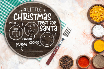 Treat for Santa Tray SVG - Milk and Cookies Christmas SVG