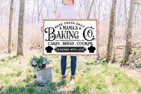 Mama's Baking Co | Vintage Kitchen Sign SVG
