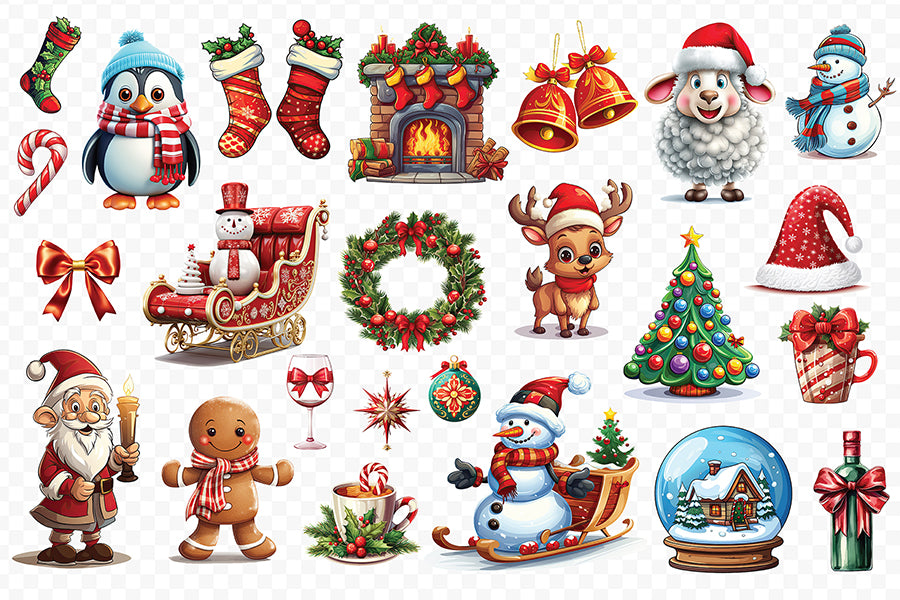 Christmas Sublimation Clipart Bundle V.2