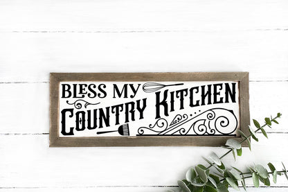 Bless My Country Kitchen - Vintage Kitchen Sign SVG