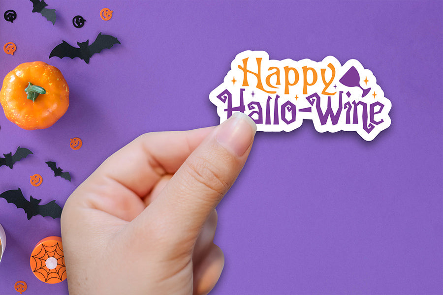 Happy Hello-Wine PNG Printable Sticker