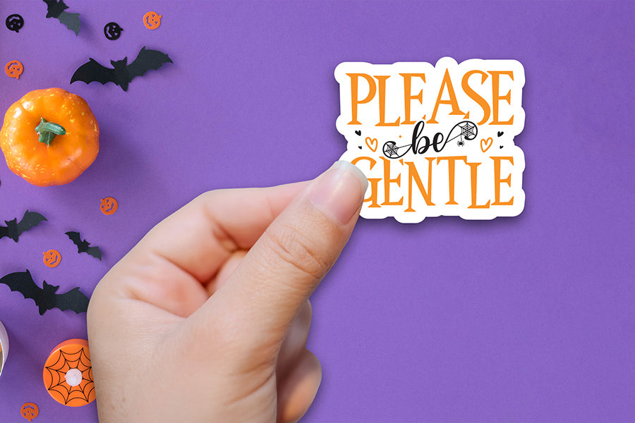 Please be Gentle PNG - Halloween Sticker