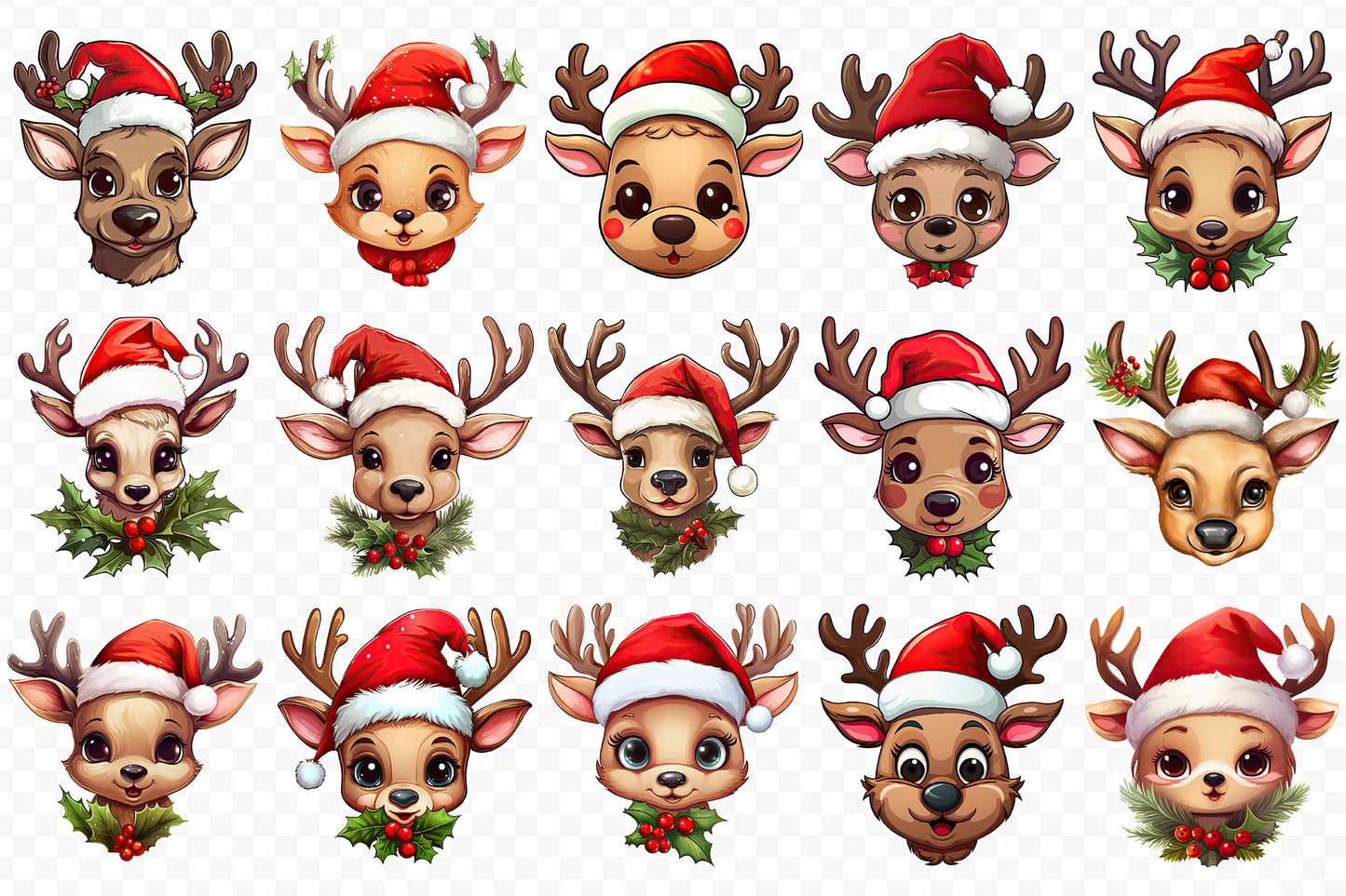 Christmas Reindeer Sublimation Clipart