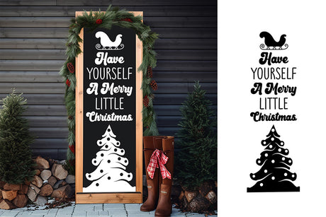 Christmas Porch Sign SVG Cut File