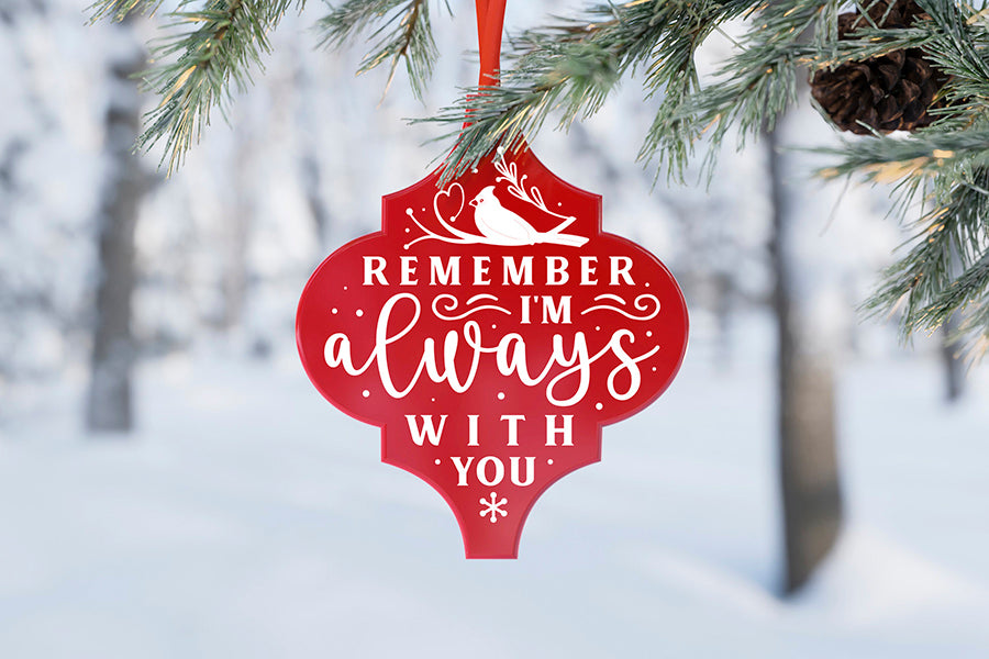 Christmas Cardinal Arabesque Ornament SVG