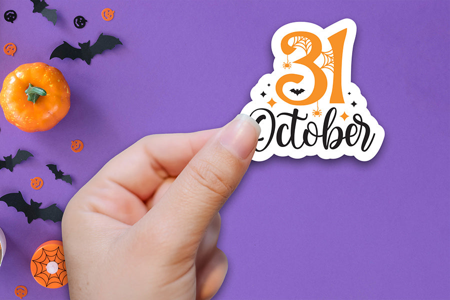 Halloween Printable Sticker - 31 October