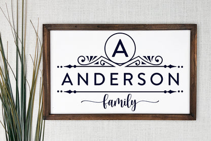 Family Monogram SVG, Split Monogram SVG