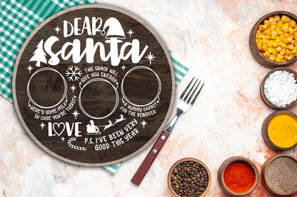 Dear Santa Tray SVG, Milk and Cookies Christmas SVG