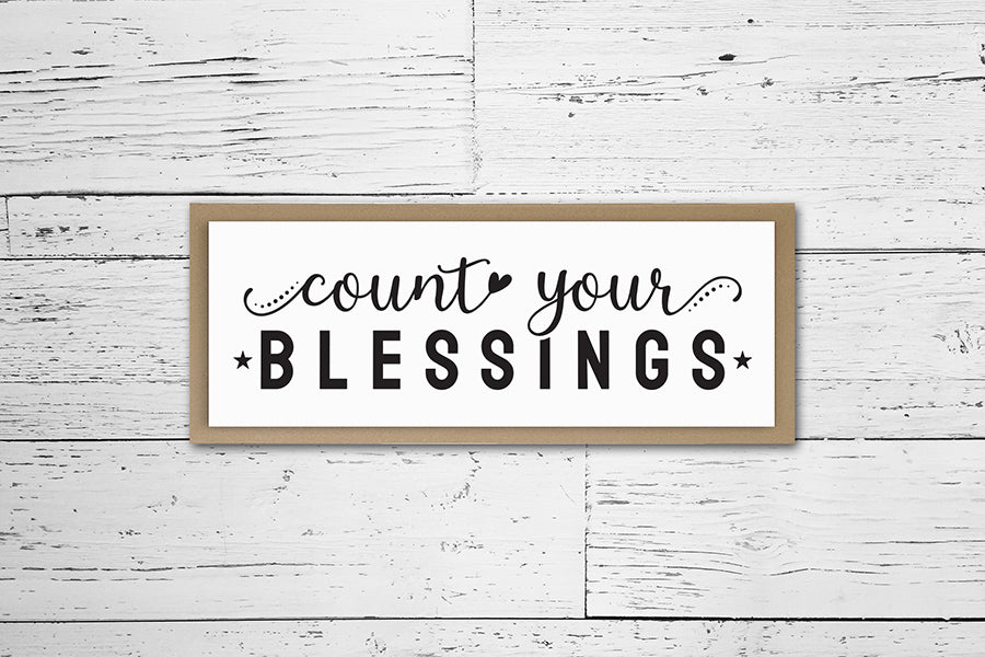 Count Your Blessings | Thanksgiving Sign SVG