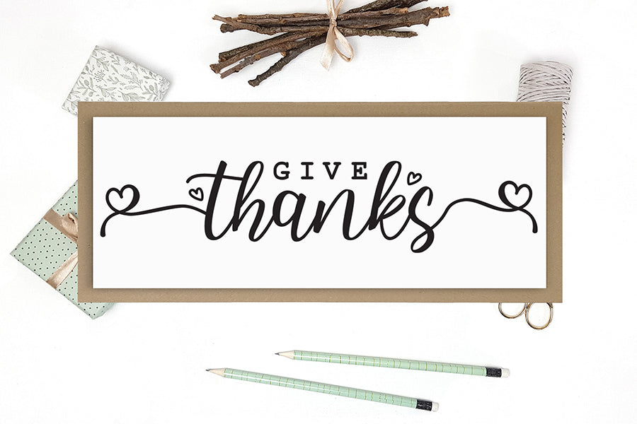 Give Thanks SVG, Thanksgiving Sign SVG