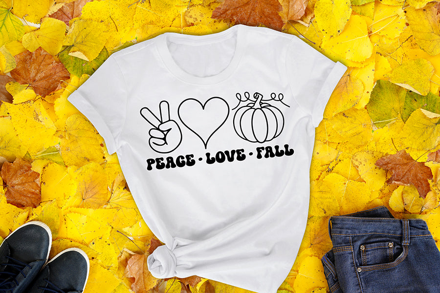 Peace Love Fall SVG, Retro Fall SVG