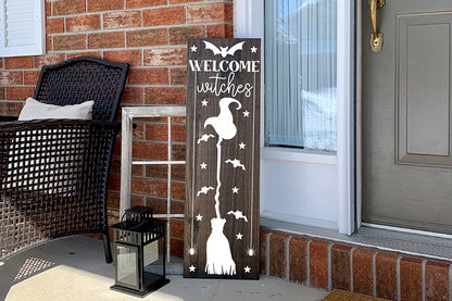 Welcome Witches SVG, Halloween Porch Sign SVG